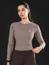 Dynamic Flex Long Sleeve Tee in Dust Brown