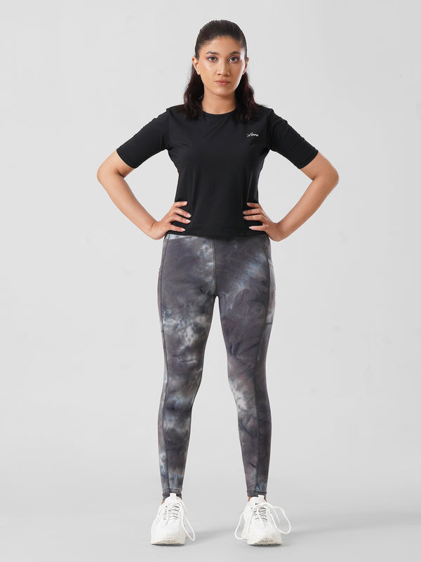 Grey tie & dye pocket active pair