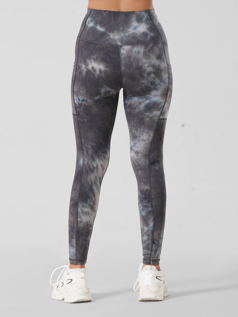 Grey tie & dye pocket active pair