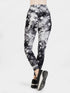Indigo Wave Cross-Waist Legging in Black