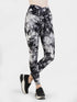Indigo Wave Cross-Waist Legging in Black