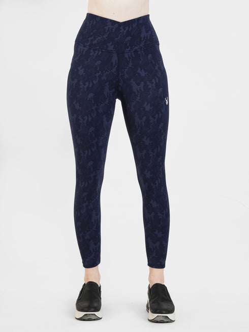 StealthCurve V-Camo Legging in Navy Blue