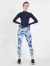 Indigo Wave Cross-Waist Legging in Navy