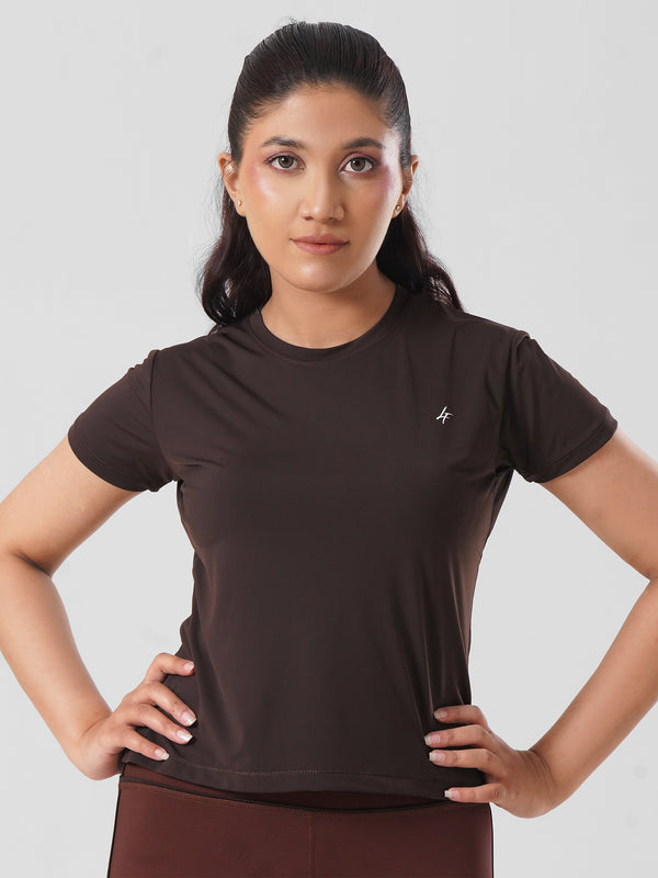 Nylon Super Soft Top in Brown