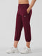 Adapted State High Rise Cropped Joggers in Maroon