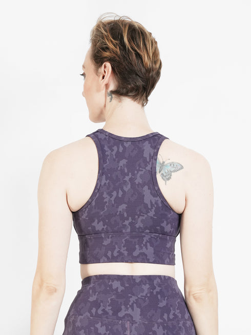 CamoForce Racer Bra in Purple