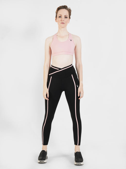 ContourLine Elite Legging in Black and Pink