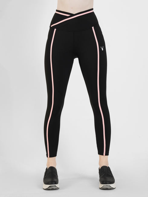 ContourLine Elite Legging in Black and Pink
