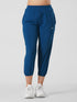 Adapted State High Rise Cropped Joggers in Teal Blue