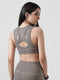 Leera Contour Cutout Sports Bra in Dust Brown