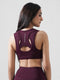 Leera Contour Cutout Sports Bra in Maroon