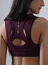 Leera Contour Cutout Sports Bra in Maroon
