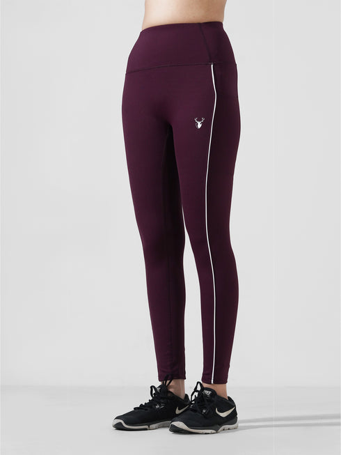 Maroon Motion Pocket Legging in Cloud Compression