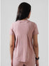Leera Motion Pleat Performance Tee in Tea Pink