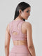 Leera Contour Cutout Sports Bra in Tea Pink
