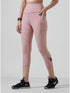 Traction Tea Pink Pocket Capri Legging in Cloud Compression