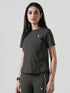 Leera Motion Pleat Performance Tee in Olive