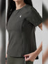 Leera Motion Pleat Performance Tee in Olive