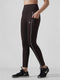 Brown Motion Pocket Legging in Cloud Compression
