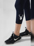 Traction Navy Pocket Capri Legging in Cloud Compression