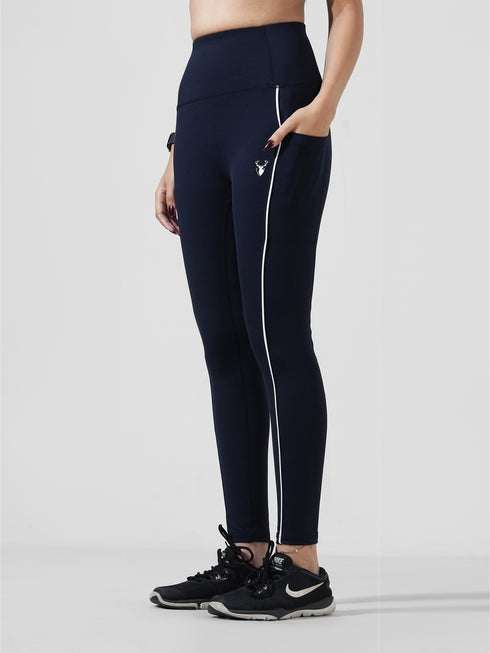 Navy Motion Pocket Legging in Cloud Compression