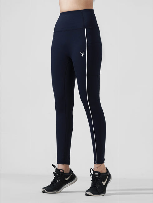 Navy Motion Pocket Legging in Cloud Compression