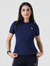 Leera Motion Pleat Performance Tee in Blue
