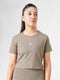 LEERA Active Crop Top in Dust Brown