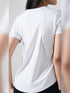 Leera Motion Pleat Performance Tee in White