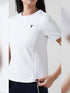 Leera Motion Pleat Performance Tee in White