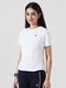 Leera Motion Pleat Performance Tee in White