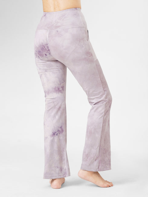 Proactive Pocket Flare legging in Pink Tie & Dye
