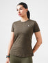 Leera Splash Super Soft Printed Tee in Olive