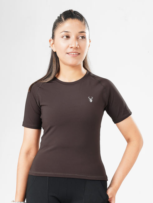 Leera Training Tee in Brown