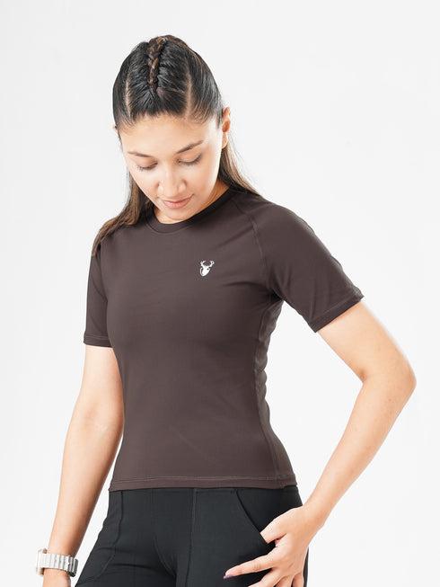 Leera Training Tee in Brown