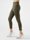 Dots Pocket Capri Legging in Olive Green