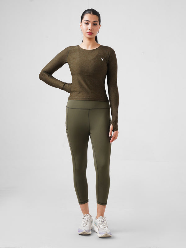 Fitted Dots Active Pair in Olive Green