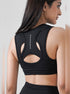 Leera Contour Cutout Sports Bra in Black