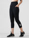 Traction Black Pocket Capri Legging in Cloud Compression