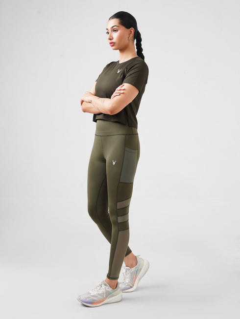 Leera Air Flex Pocket Legging in Olive