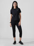 Leera Motion Pleat Performance Tee in Black