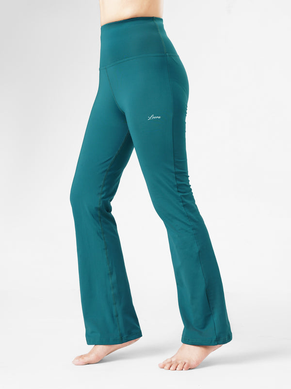 Active Flare Legging In Teal Green