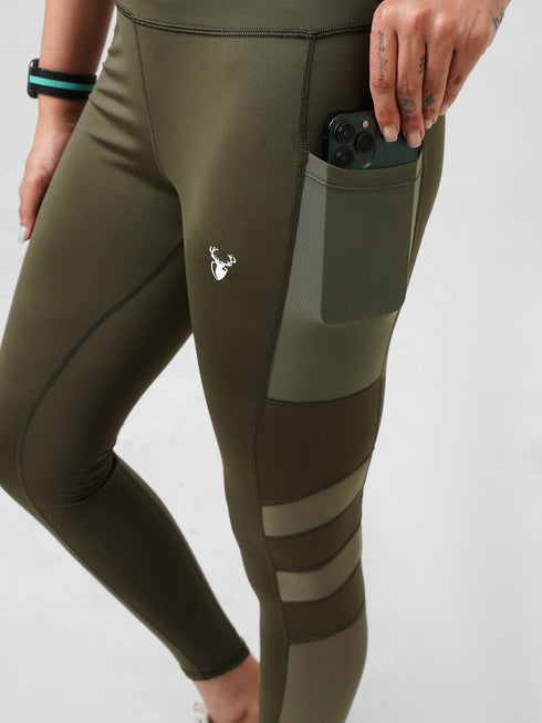 Leera Air Flex Pocket Legging in Olive