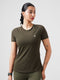 Leera Contrast Raglan Tee in Olive