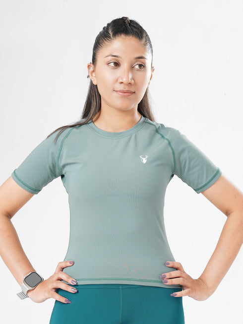 Leera Training Tee in Opal Green
