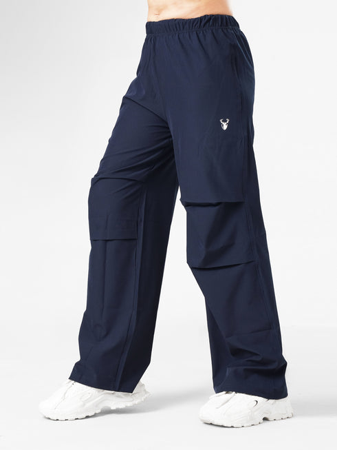 FlowFit Wide Leg Jogger Pants in Navy Blue