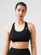 Performance Fixed Padded High Support Sports Bra in Black