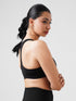 Performance Fixed Padded High Support Sports Bra in Black