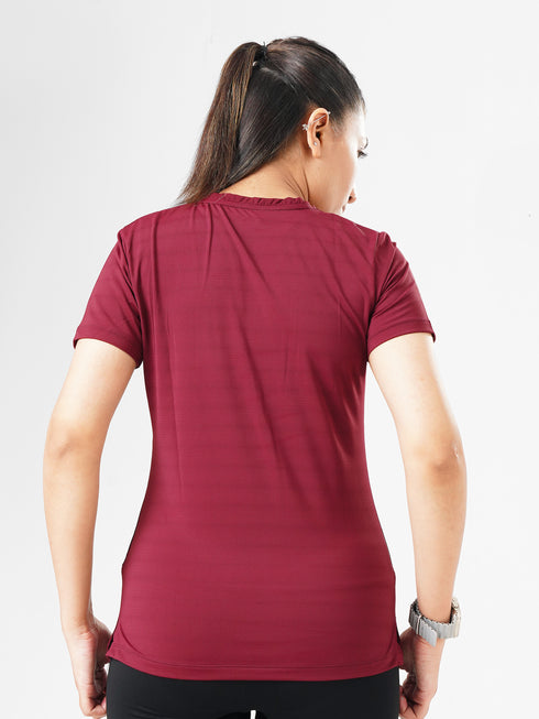 AeroMesh Performance Tee in Maroon