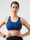 Performance Fixed Padded High Support Sports Bra in Teal Blue